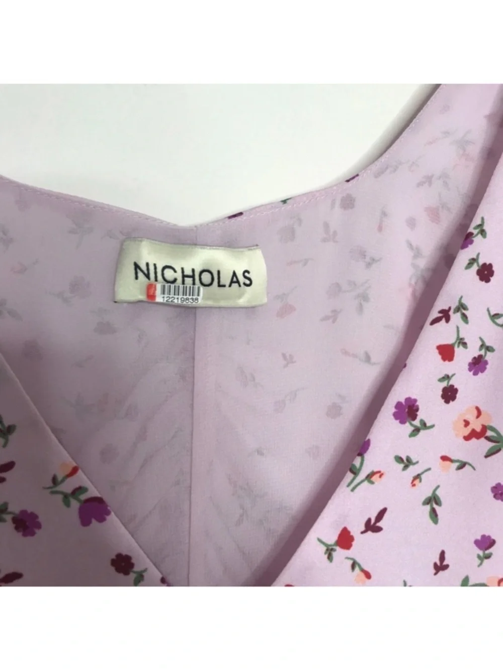 NICHOLAS Pink Floral DRESS Size 10 Silk